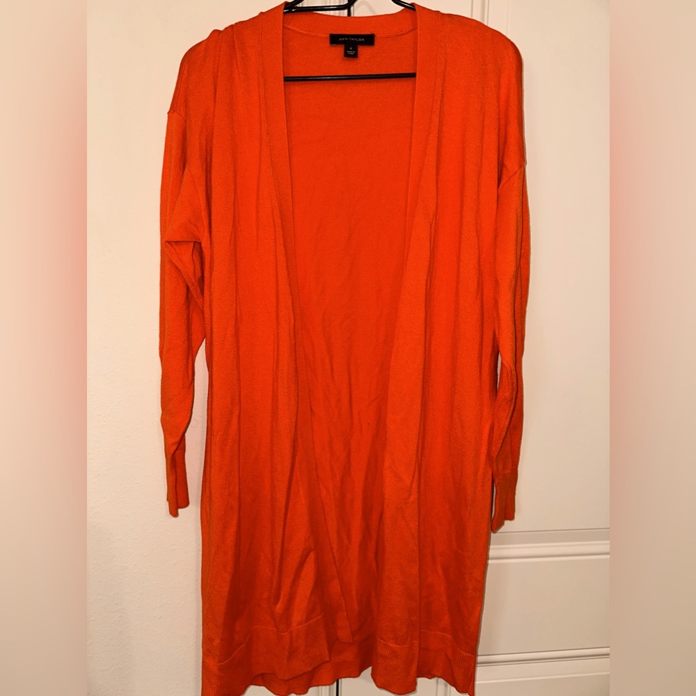 Ann Taylor- Orange Cardigan